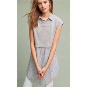 Anthropologie Postmark Londra Striped Layered Tunic Top Size XS